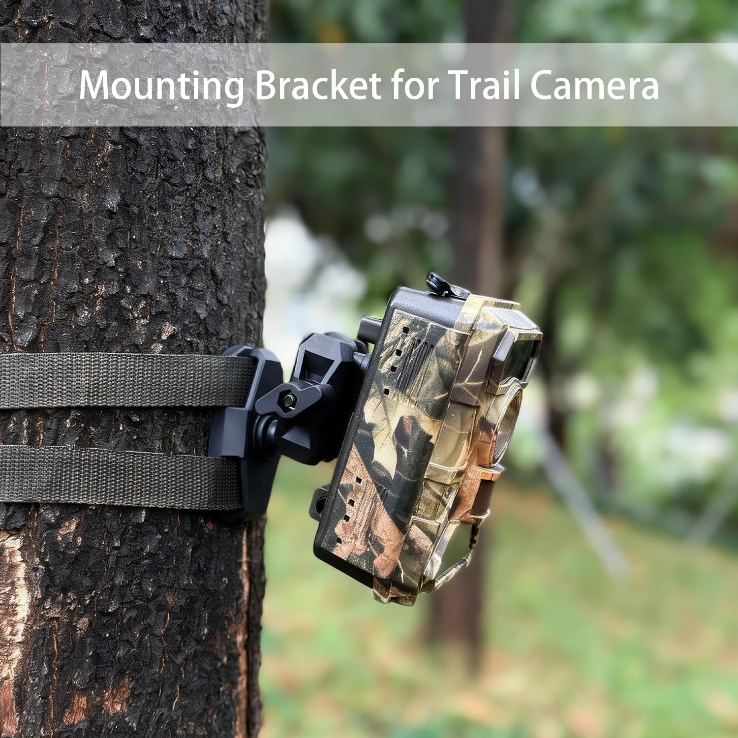 Trail Camera Mount, 360° Adjustable Game Holder Tree Mount with Black