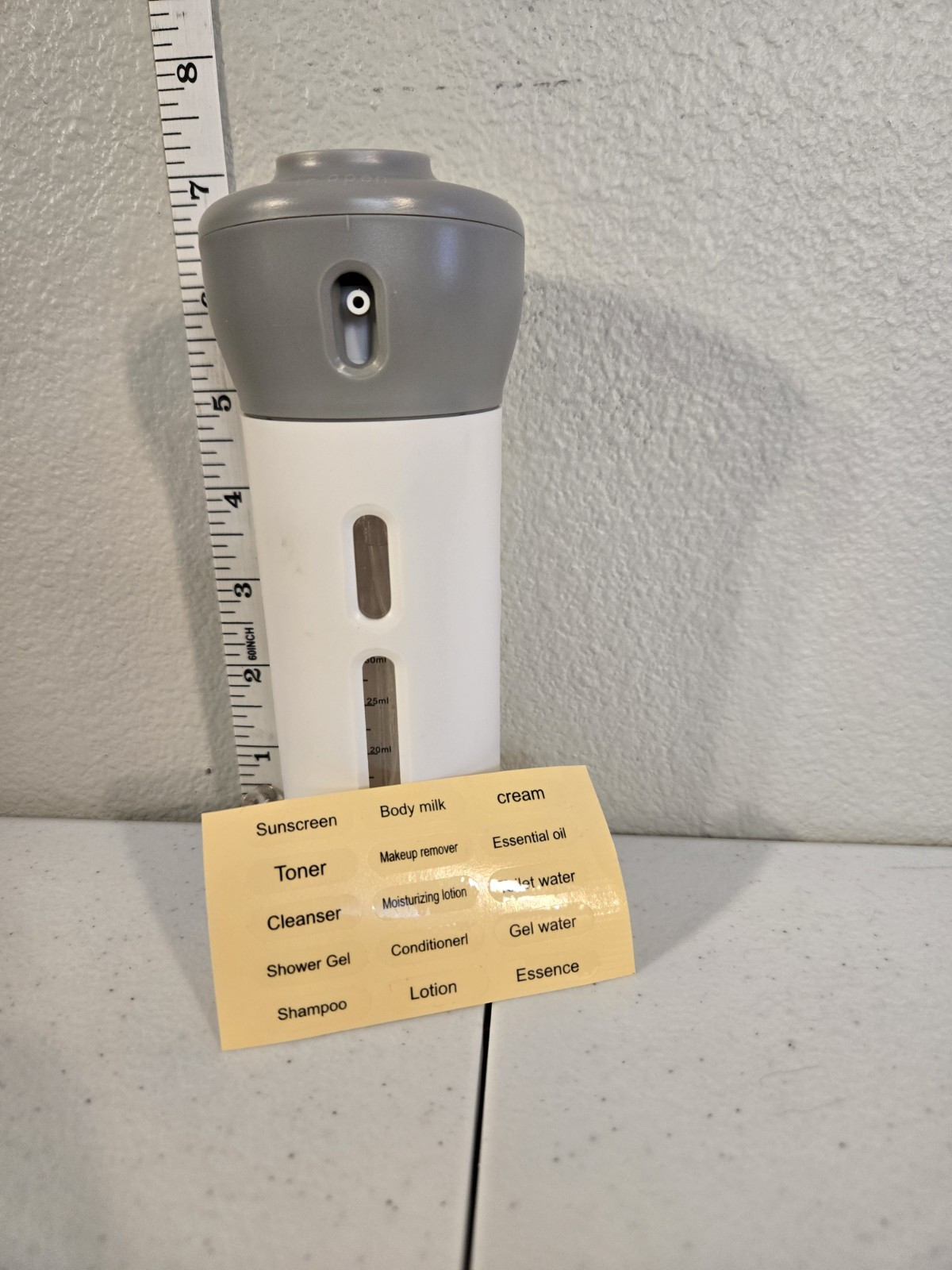 Multi Use 4 Compartment Pump Bottle For Makeup Suncreen Other