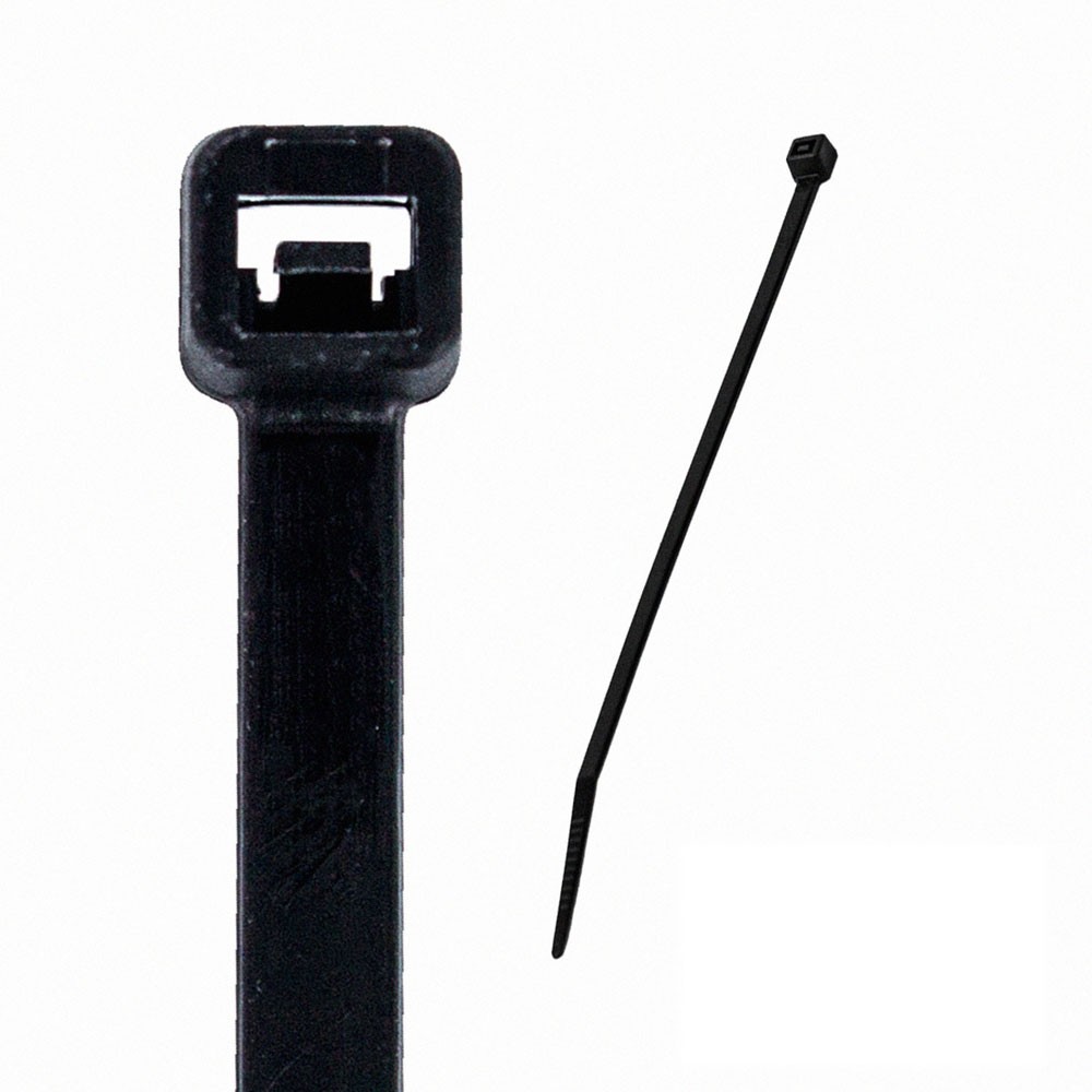 8 Inch Nylon UV Resistant Cable Wire Zip Tie 120 lbs Black 100 Pack Lot Pcs Qty
