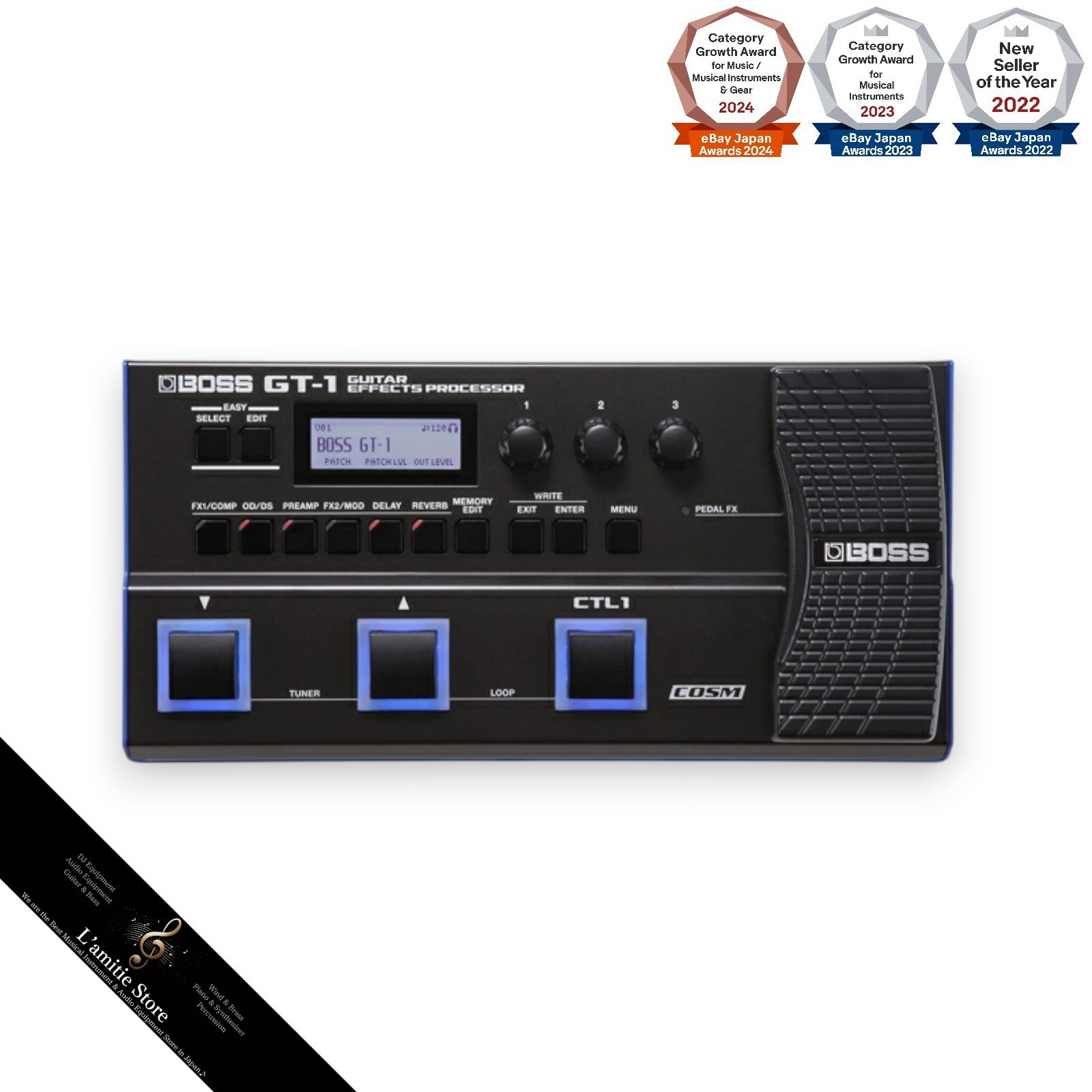 Boss GT-1 Guitar Multi-Effects Processor GT1 GT 1 Japan New