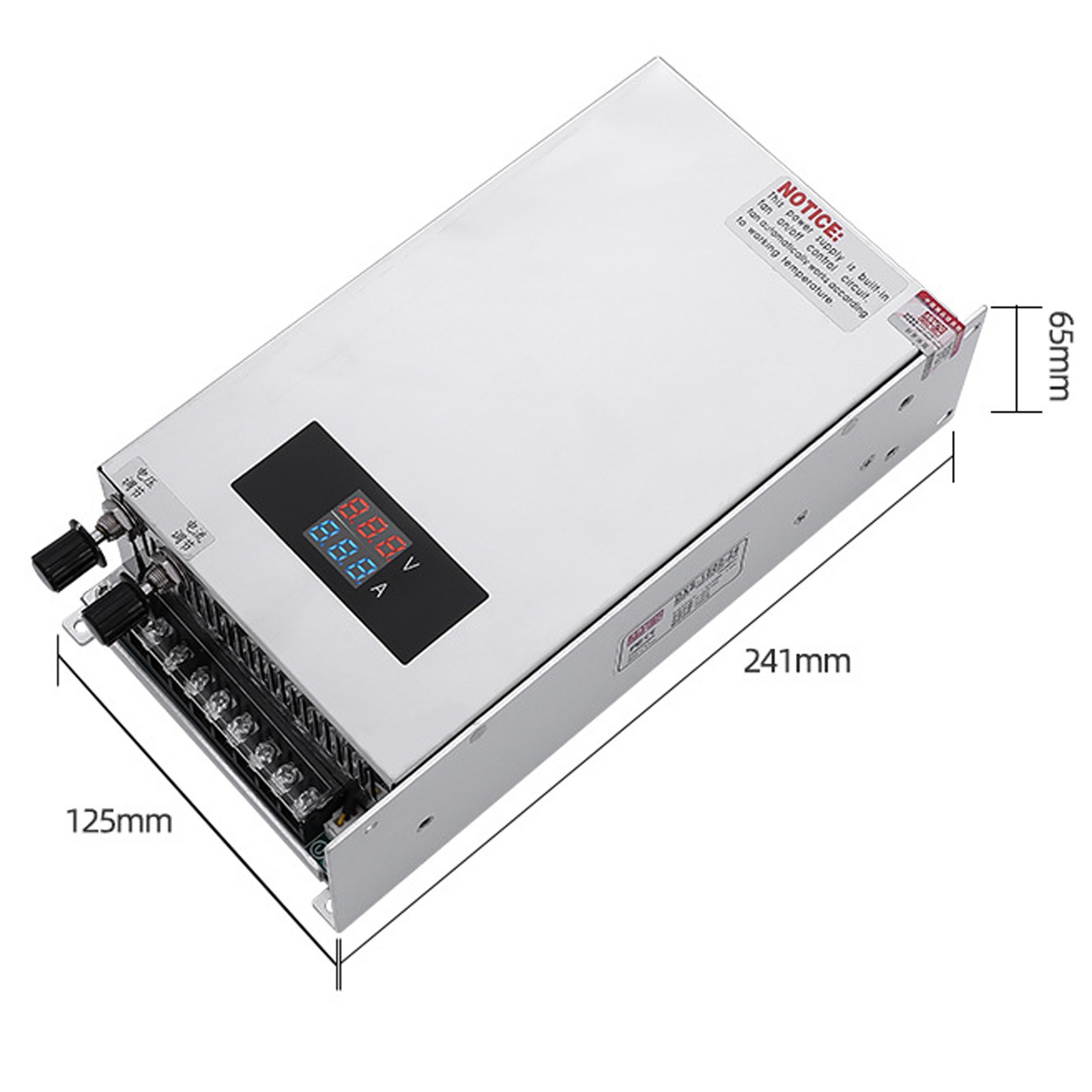 48V 20A Adjustable Switching Power Supply AC 0-48V DC 1000W Voltage & Current