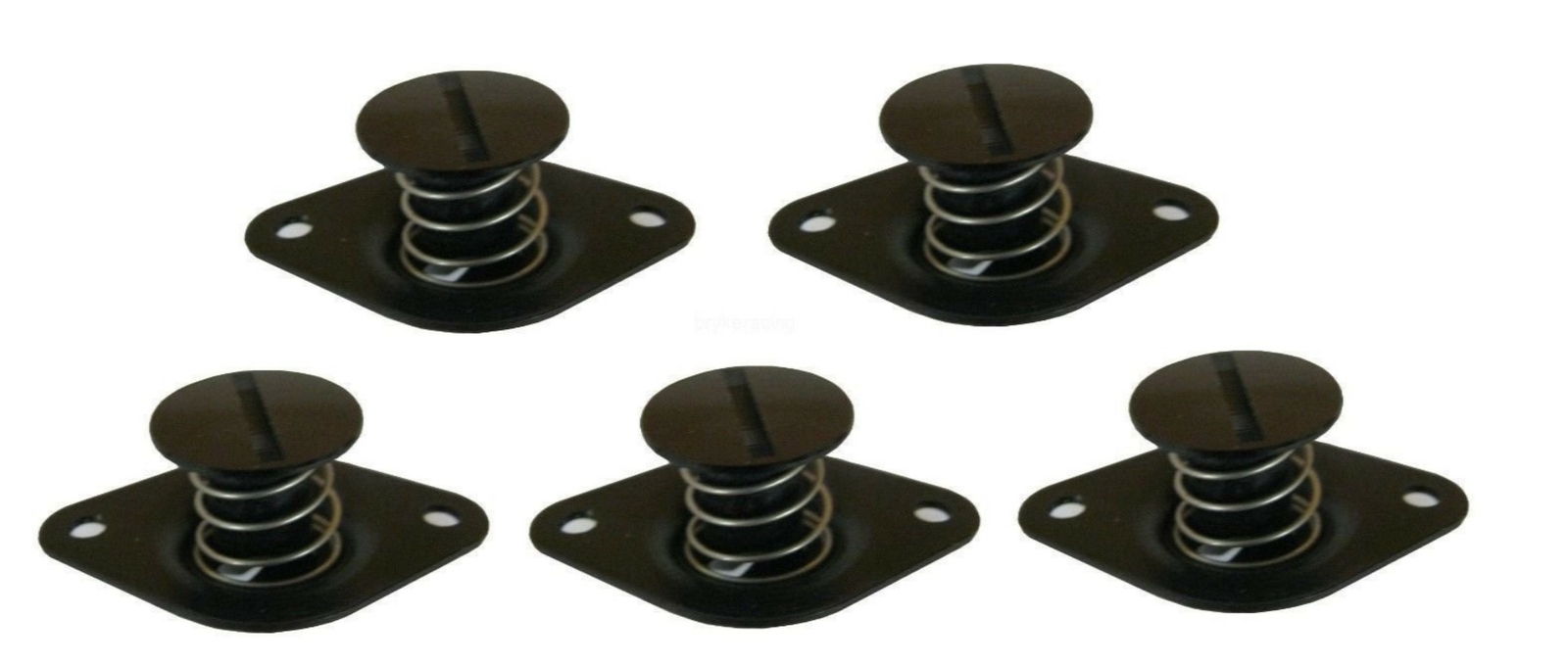 Self Ejecting Dzus Button 7/16 Black SLOTTED .600 5pk Fasteners Quarter Turn