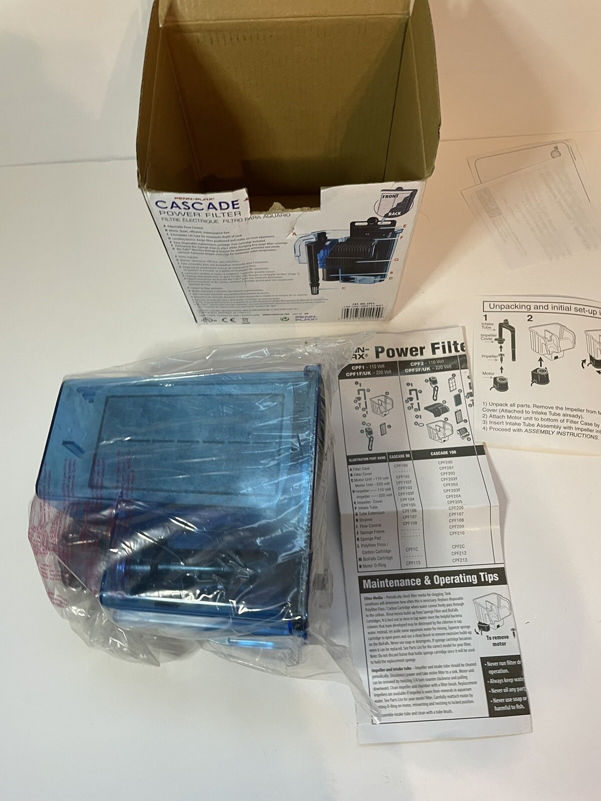 CASCADE 100 POWER FILTER cUL BIO-FALL
