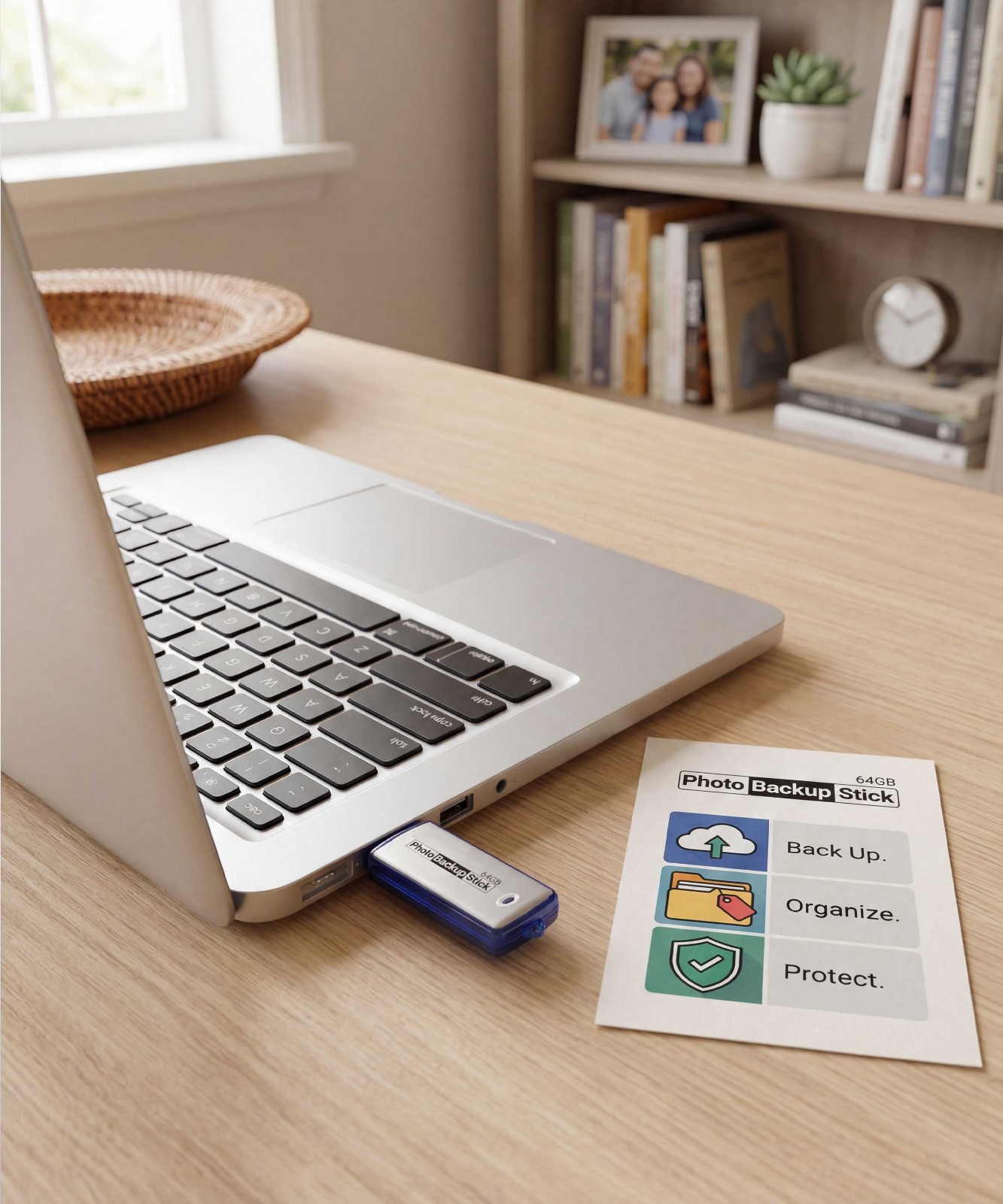 Photo Backup Stick Universal 64GB | Photo Stick for iPhone, Android, & Computers
