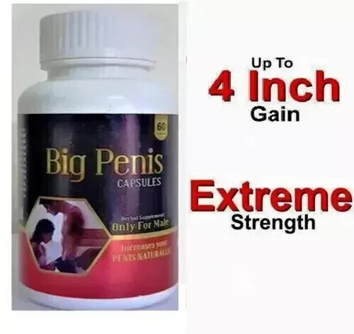 #1 NEW XXXL GAIN 12+ INCHES PENIS-ENLARGER GROWTH CAPSULES FASTER GROWTH FS