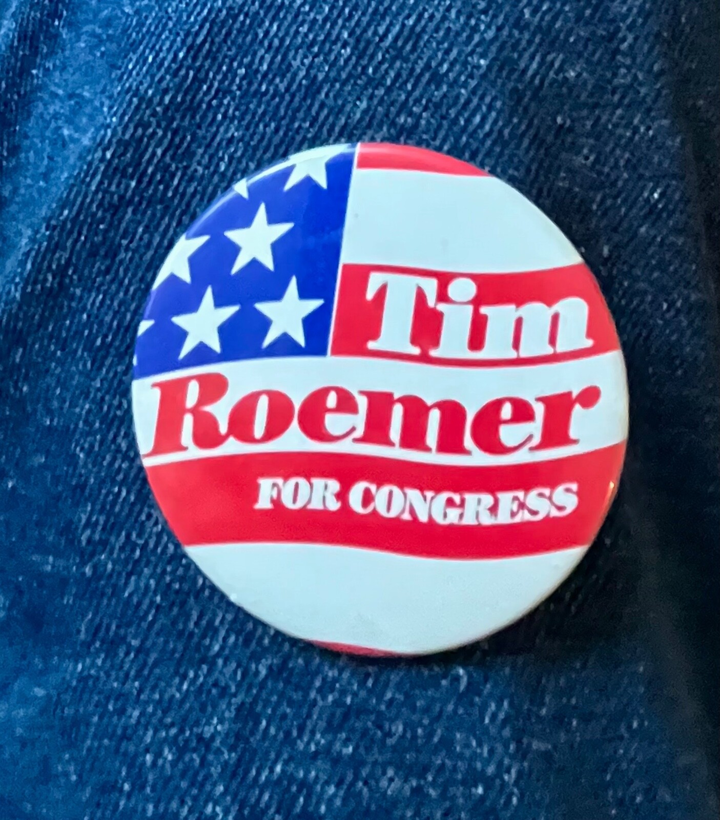 1991 Tim Roemer For US Congress Indiana 2 1/4" Cello See Remarks