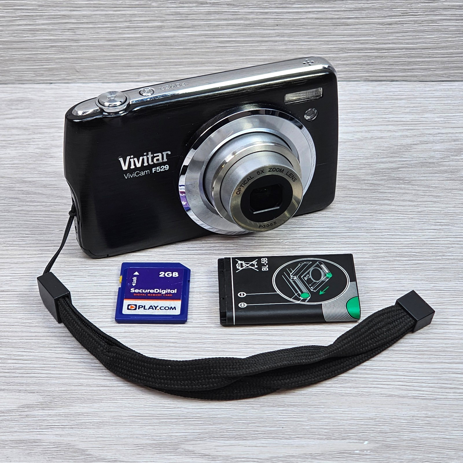 Vivitar ViviCam F529 16.1MP Digital Camera + Battery & 1GB SD - Black