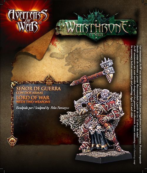Avatars of War Chaos Lord of War with two weapons aow17 Fantasy 28mm