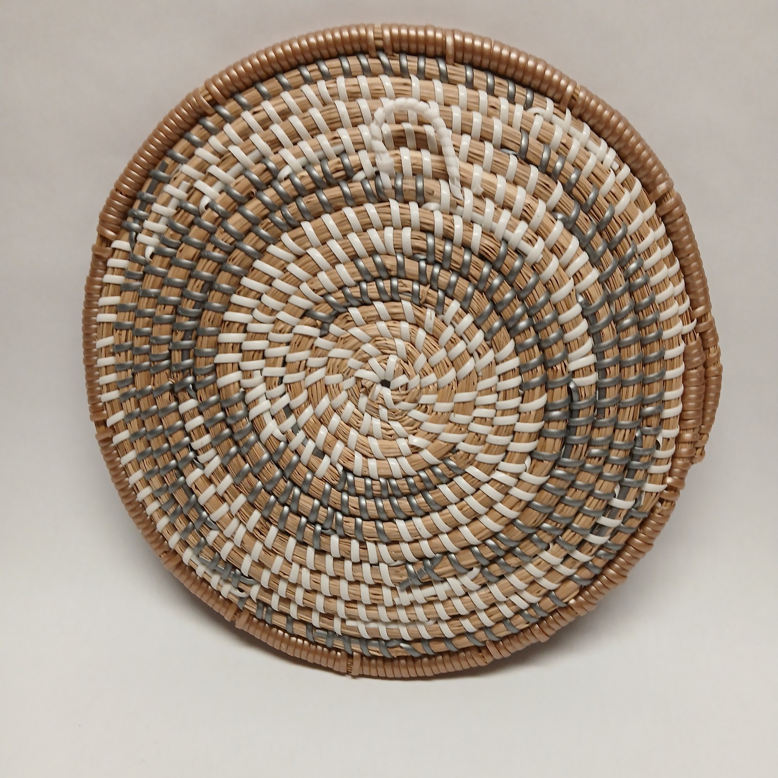 3 Piece Lot of Boho Round Wall Basket Decor, Seagrass Rattan Wicker Gallery Wall