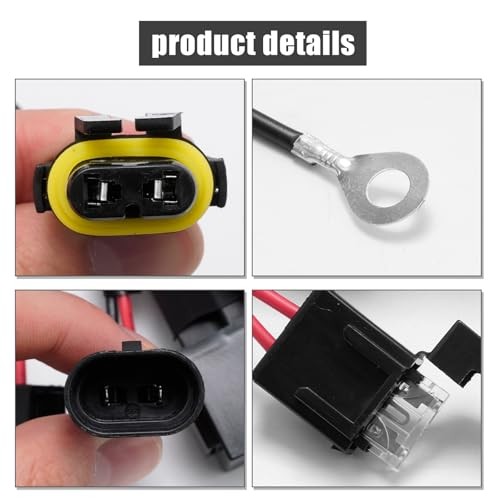 Universal Relay Wiring Harness Conversion Kit Replacement for H1 H3 H4 H7 H8