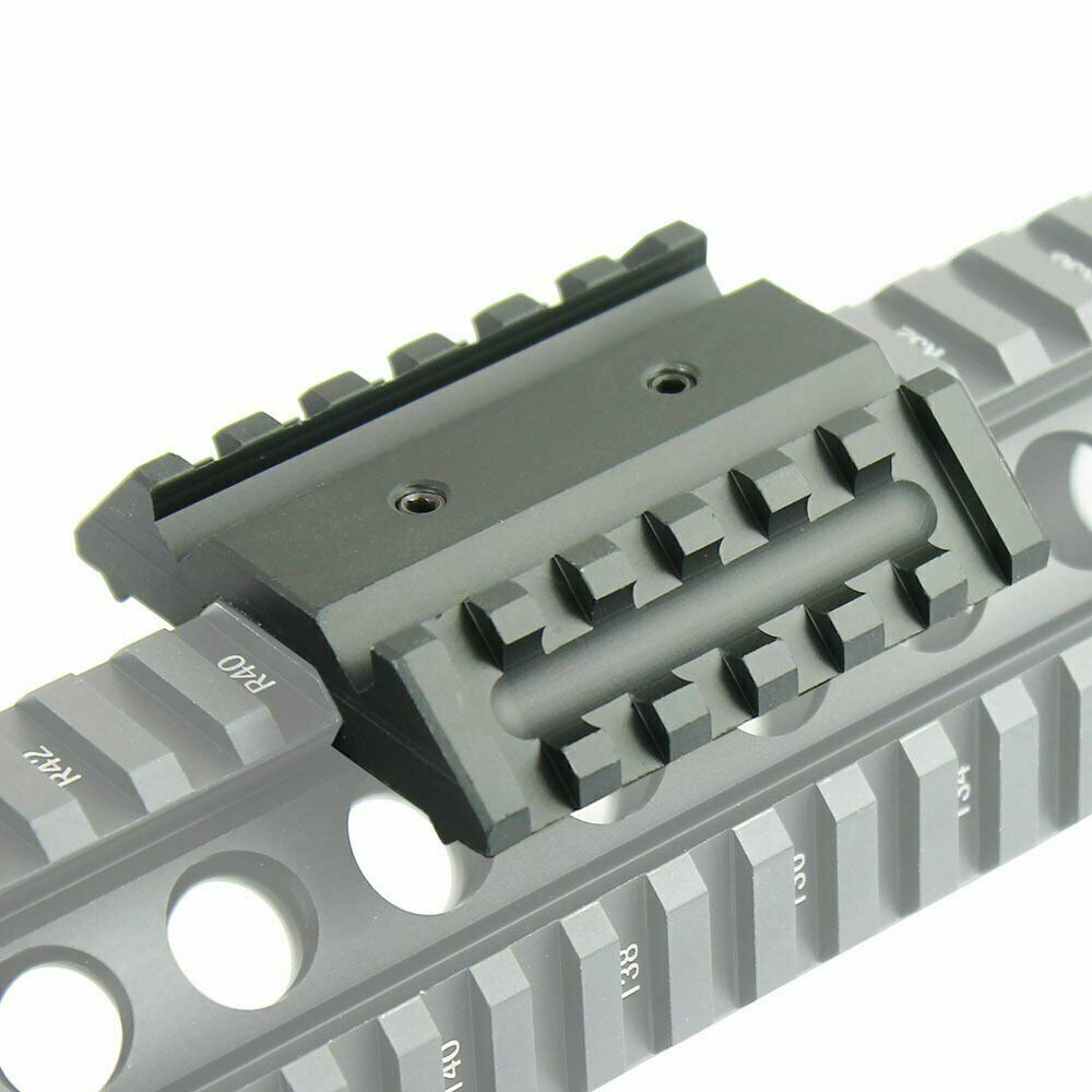 45 Degree Offset Dual Side Rail Angle Mount 6 Slot Tactical Accessory Rail
