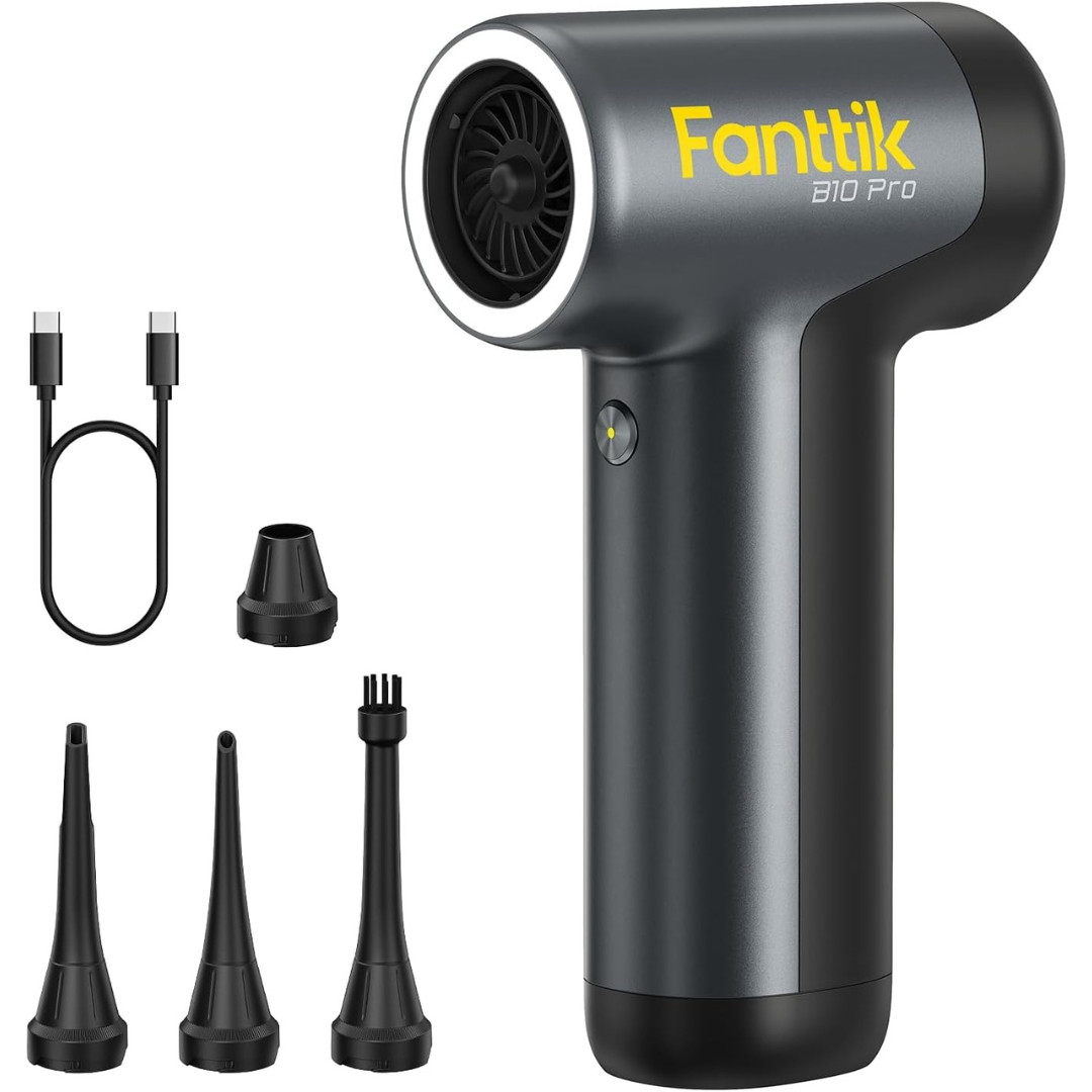 Fanttik B10 Pro Electric Air Duster, 110000RPM Brushless Motor, Compressed Air D