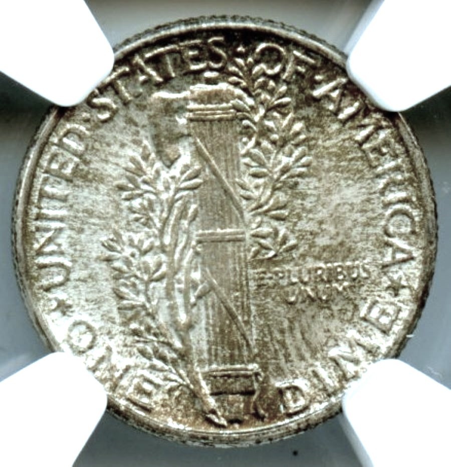 1944 Mercury Dime, NGC MS66FB