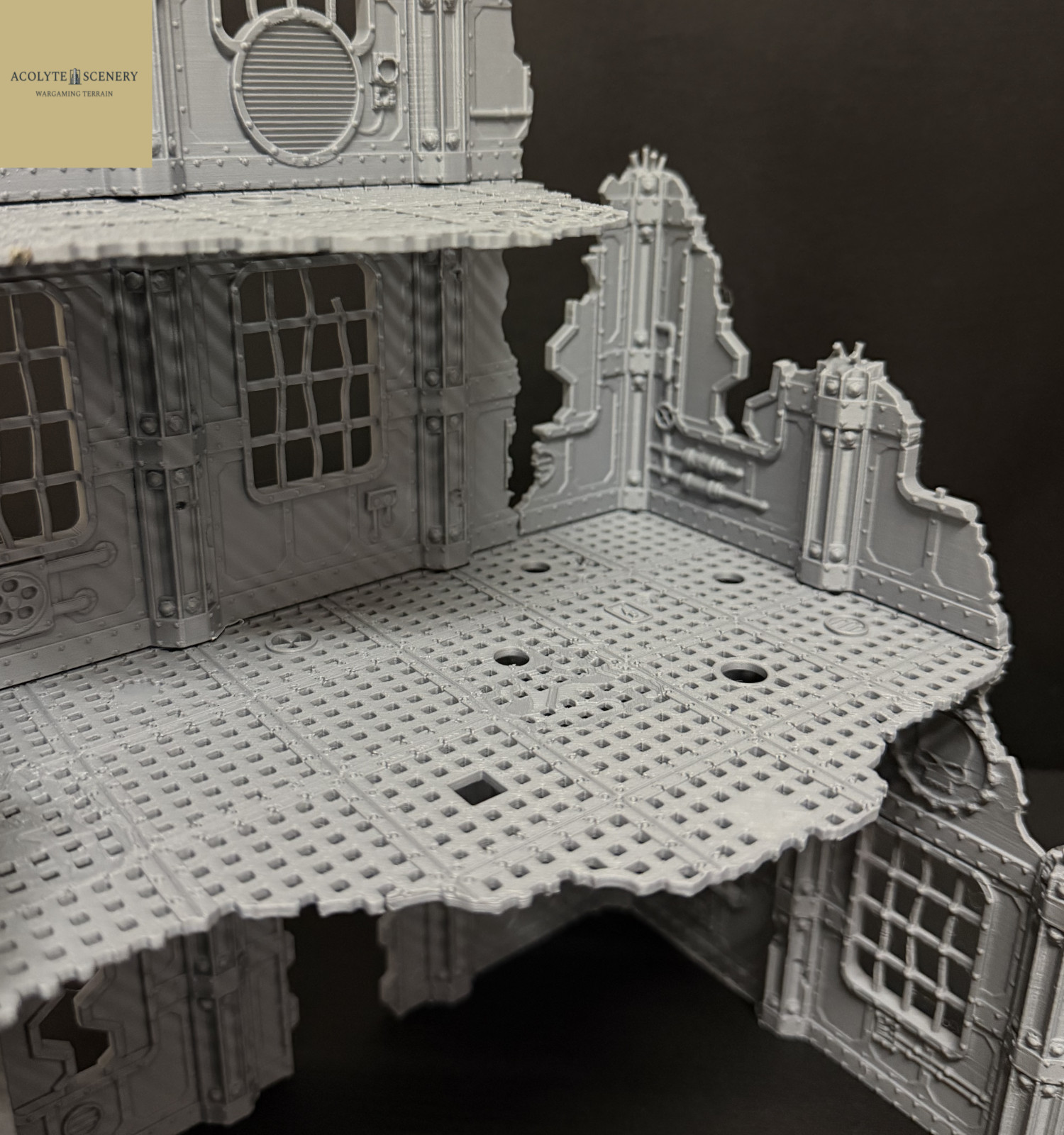 Grimdark Terrain 3 Ruin Bundle Easy-Build compatible with Warhammer 40k