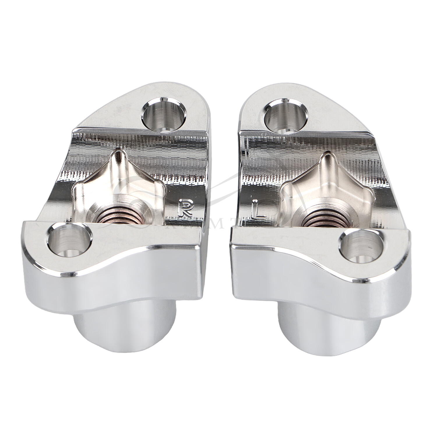 Chrome 2" Handlebar Risers Bottom For Harley Dyna Street bob Softail Sportster
