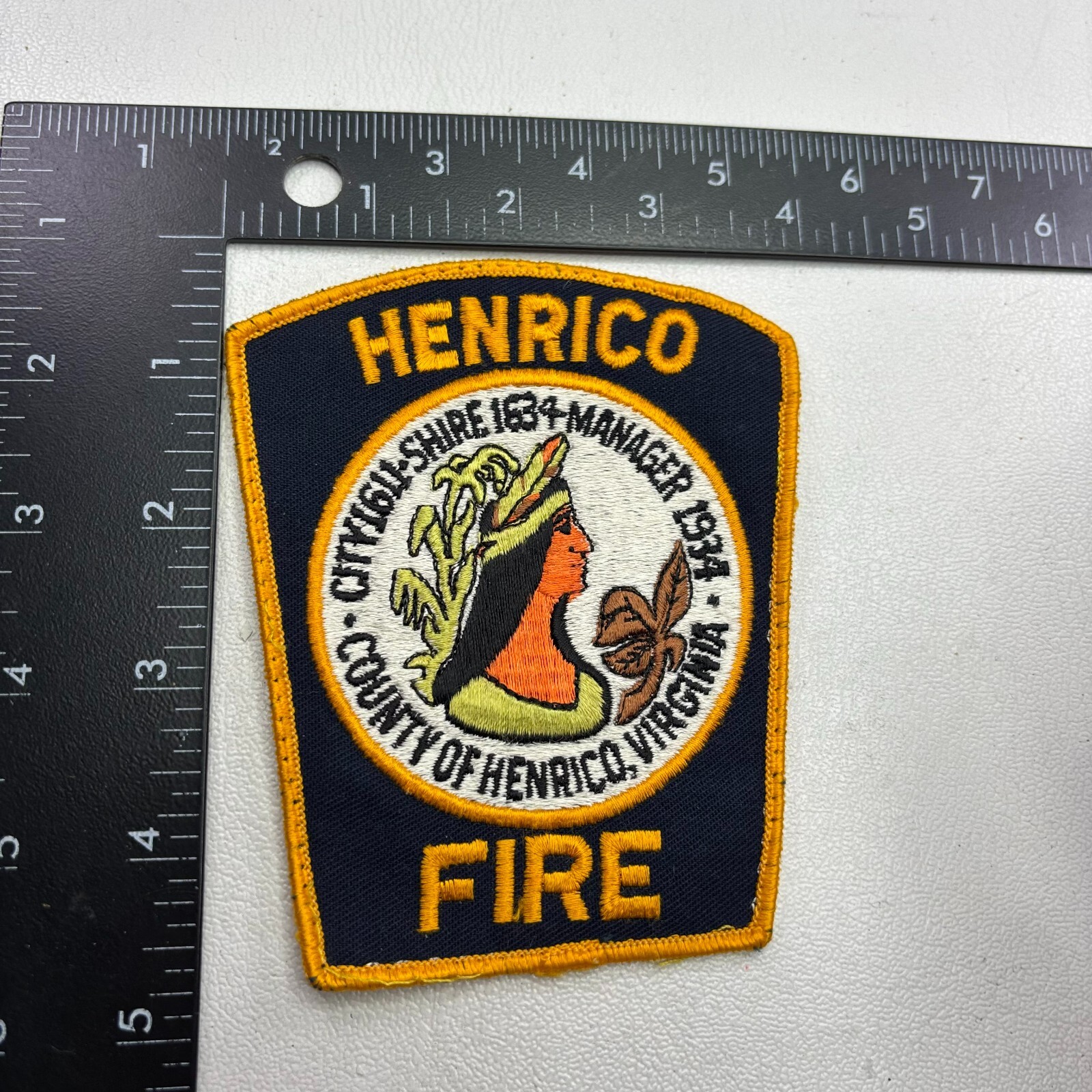 Vtg HENRICO Fire Dept. Patch (Firefighter) C52R