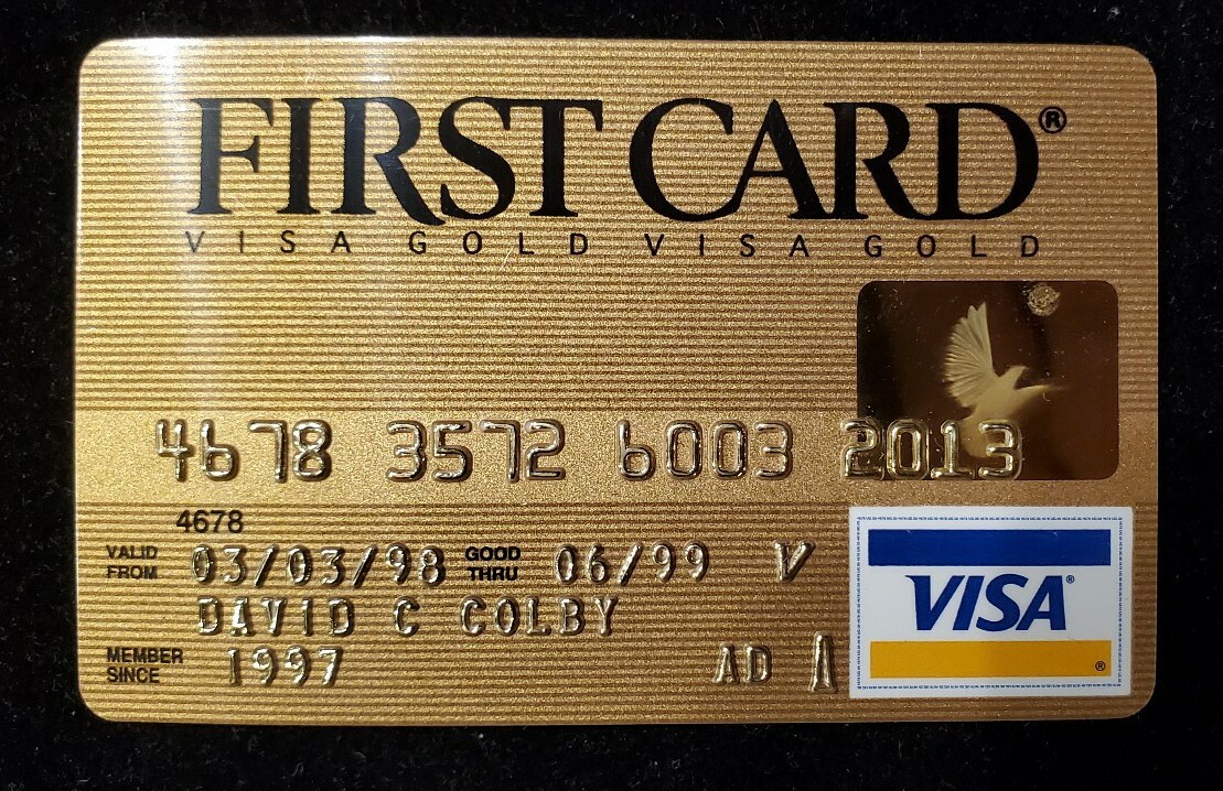 First Card Gold Visa exp 1999. Our cc633