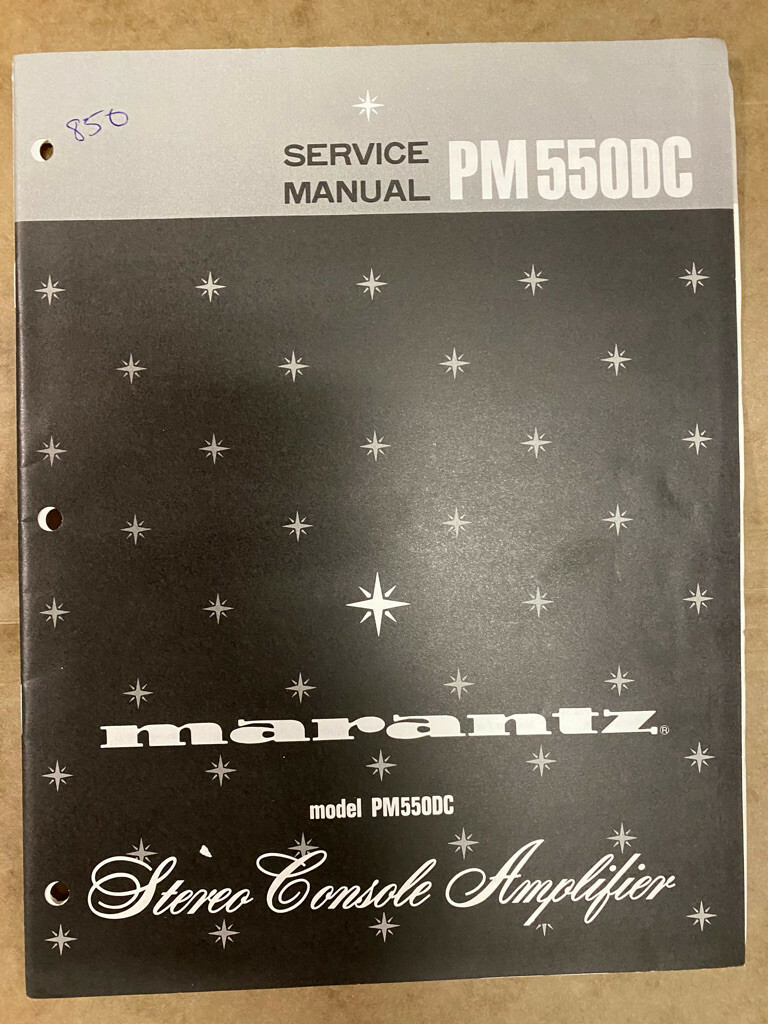 Marantz PM550DC PM-550DC Service Manual *ORIGINAL*