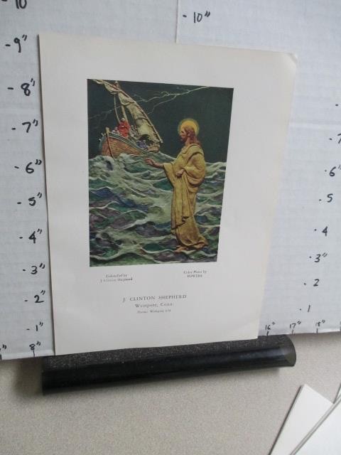 magazine ad 1927 advertising illustration artist J Clinton SHEPHERD Jesus Christ