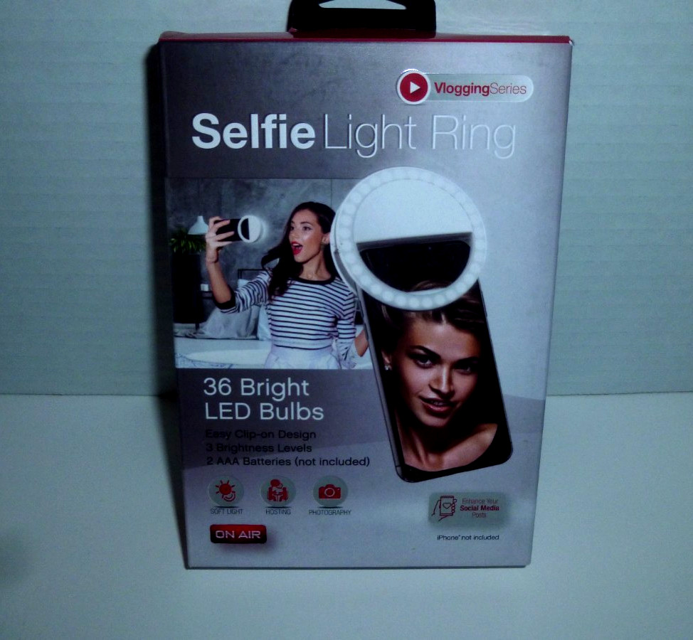 Tzumi Selfie Light Ring Vlogging Series-36 Bright LED Bulbs-Brand New in Box!!