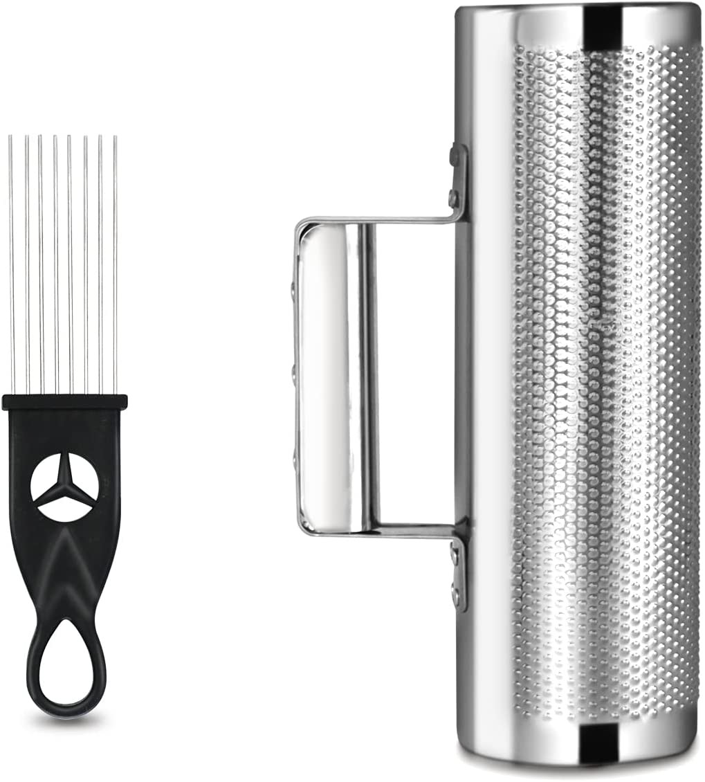 Guiro Instrument Stainless Steel Guiro 8" 3" Professional Metal Shaker with Scra