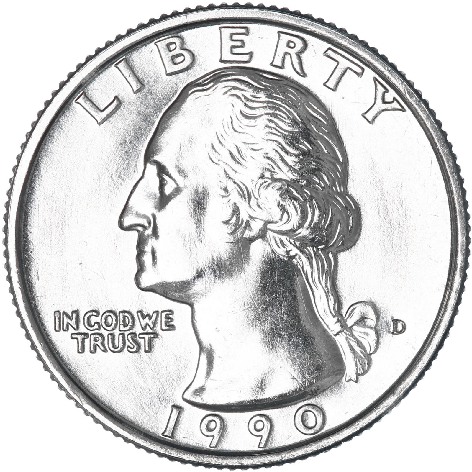 1990 D Washington Quarter BU US Coin