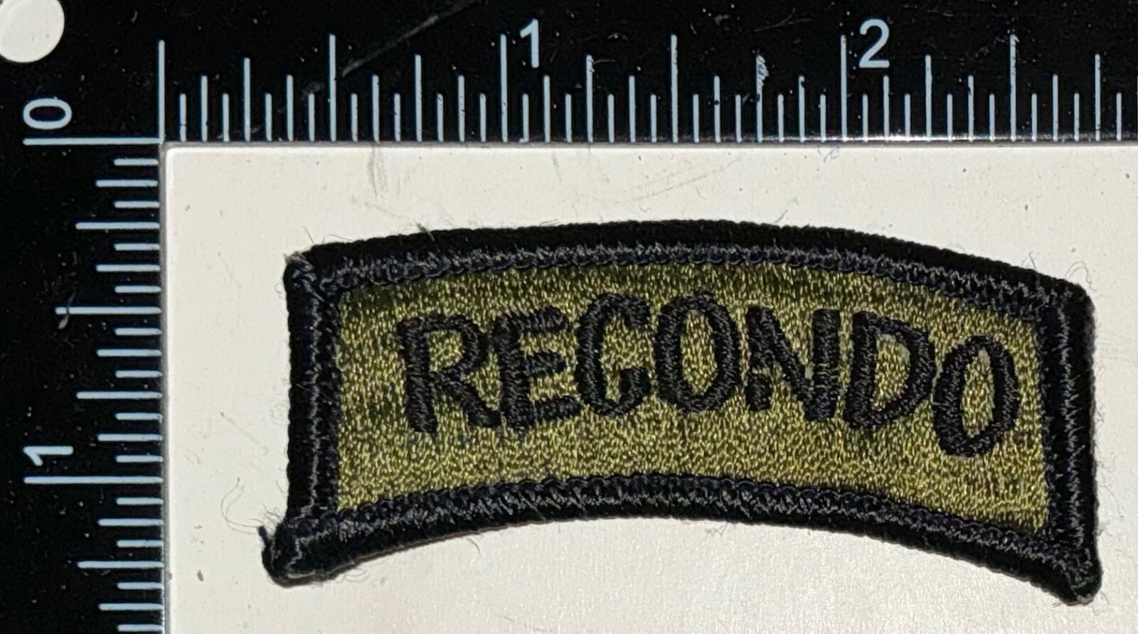 Cold War US Army RECONDO Shoulder SUBDUED Tab Arc Patch