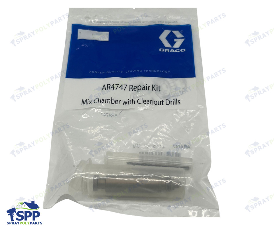 AR4747 -Round Mixing Chamber with 2 Drill Bits, Graco Fusion Air Purge AP