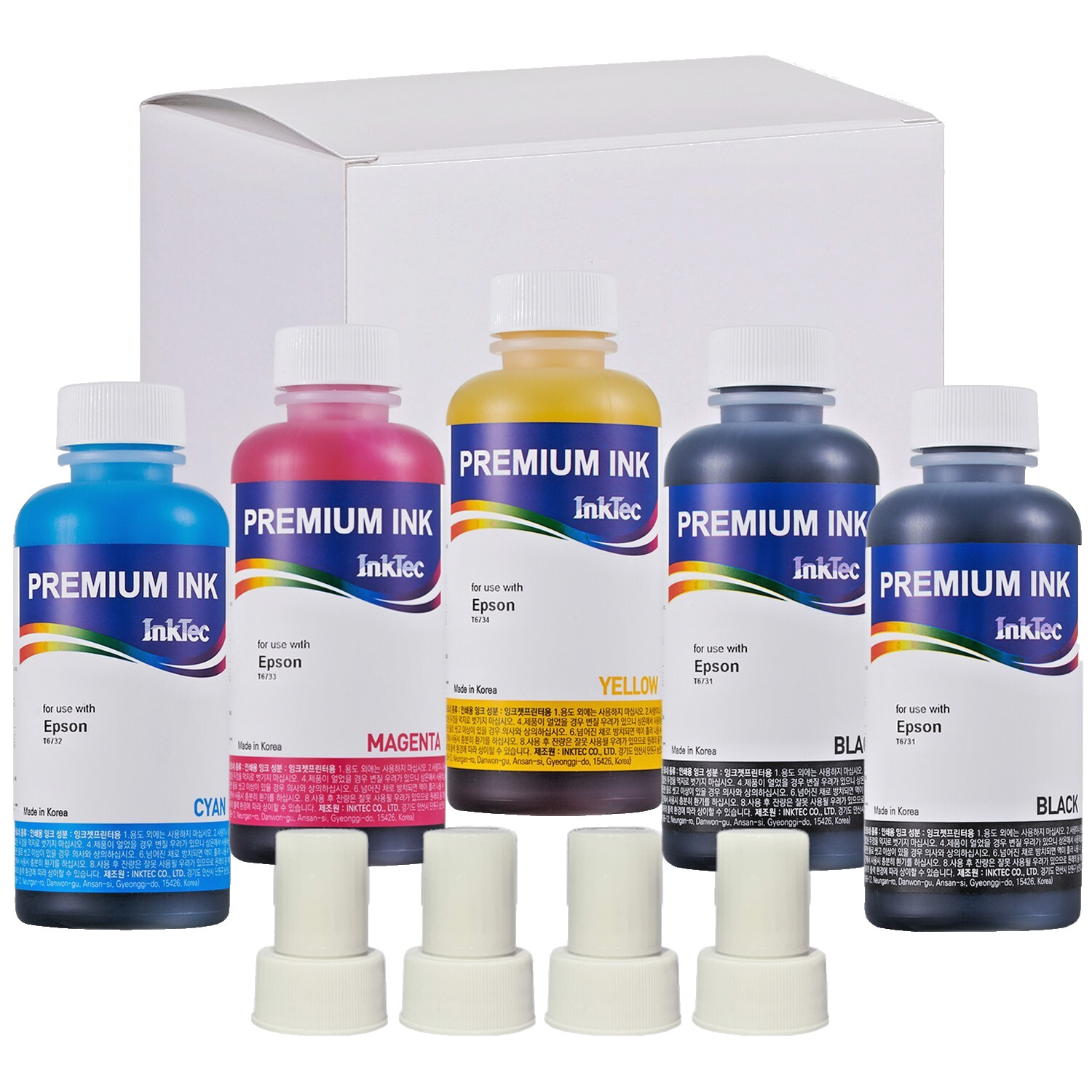 5PK Compatible Epson Pigment Ink -  CMYKK Set - 100ml each