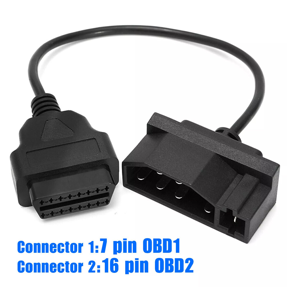 For Ford 7 pin OBD1 to OBD2 Adapter Code Reader Scanner Check Engine Repair Tool
