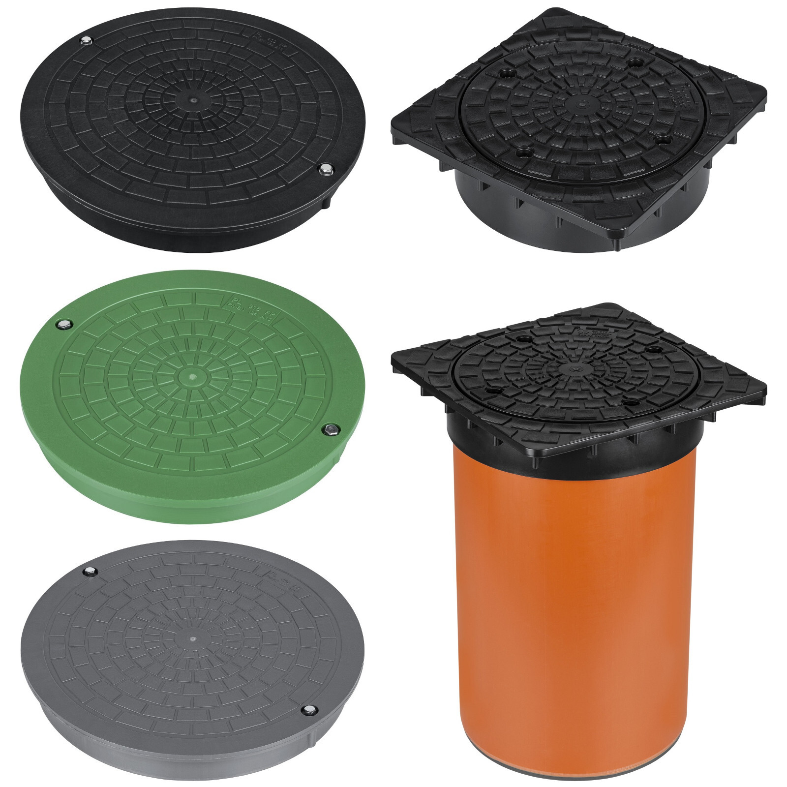 Manhole Cover 315mm 350mm 400mm 425mm Underground Drain Inspection Chamber Lid