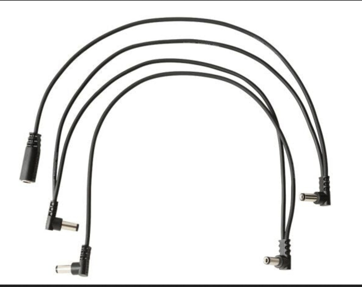RockBoard Flat Daisy Chain Cable 4 Outputs, Angled