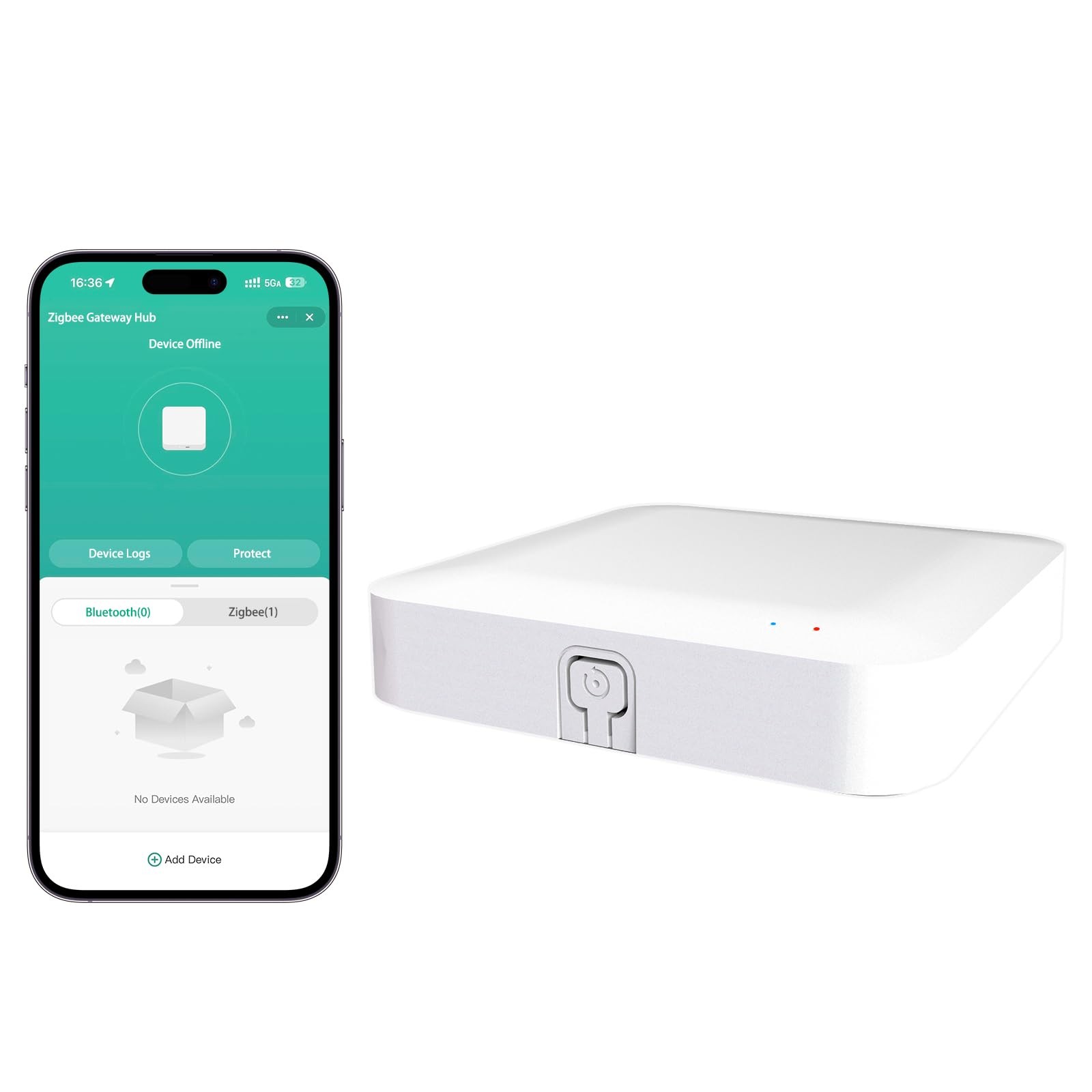 AiSeek Tuya ZigBee 3.0 Hub/Wireless Gateway (Only 2.4Ghz), WiFi Smart White