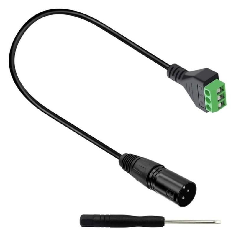 XLR Connector to 3 Pin Screw Terminal Cable Replacement Sound Cable Enduring