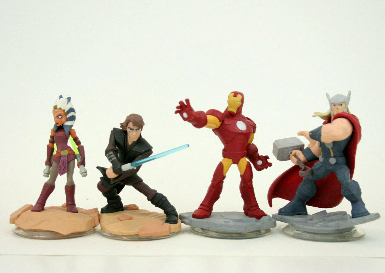 DISNEY INFINITY Starwars 3.0 Ahsoka Anakin and Marvel 2.0 Thor Iron Man Figure