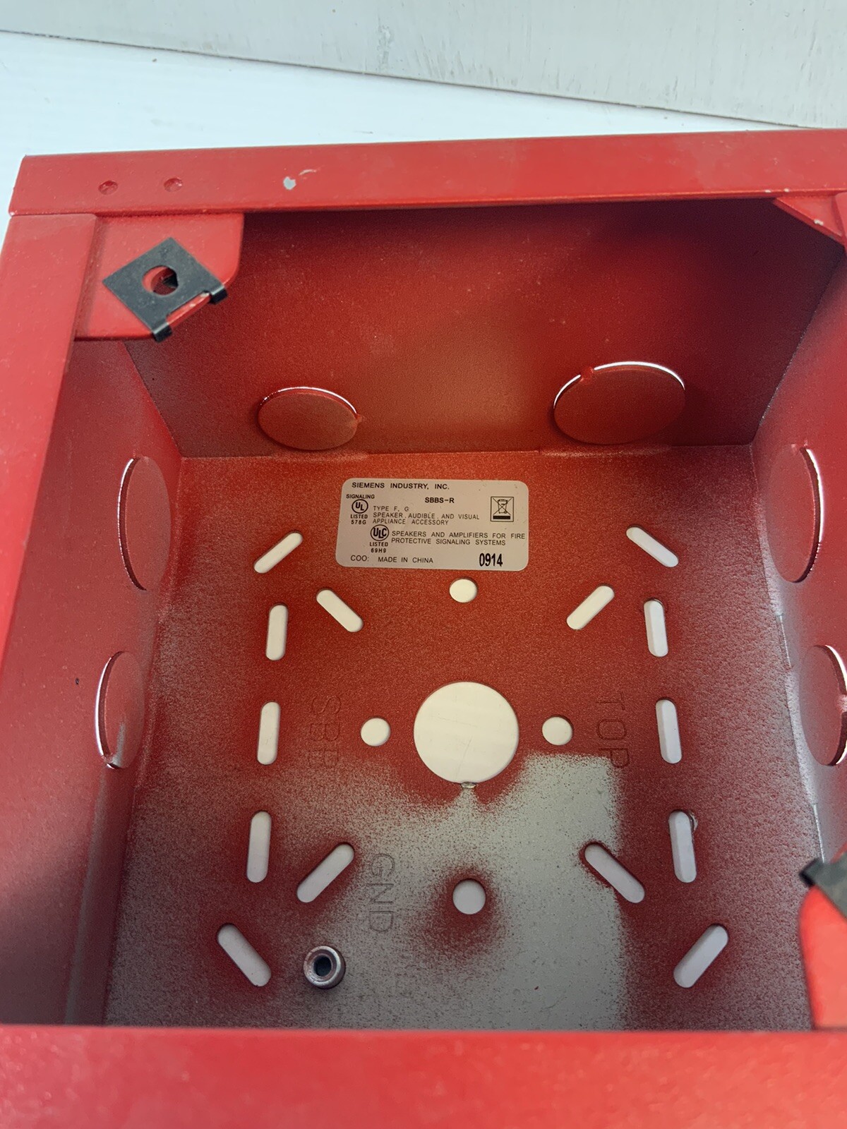 (NEW) SEIMENS SBBS-R Red Fire Alarm Surface Mount Back Box