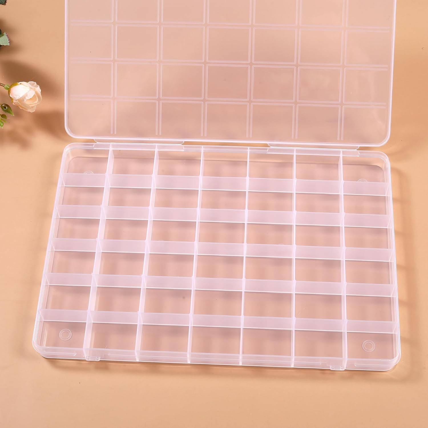 42 Grids Plastic Bead Organizer Beads Storage Containers Bead Holder ...