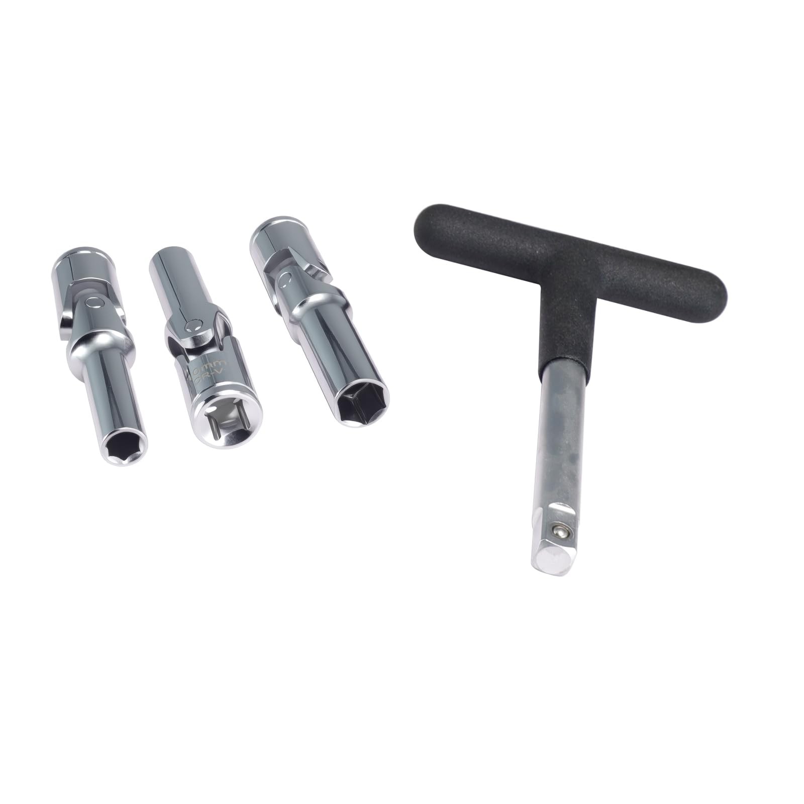 Glow Plug Socket Set 4set with 3/8" Dr T-Bar, Glow Plug Sizes (8mm, 10mm, 12m...