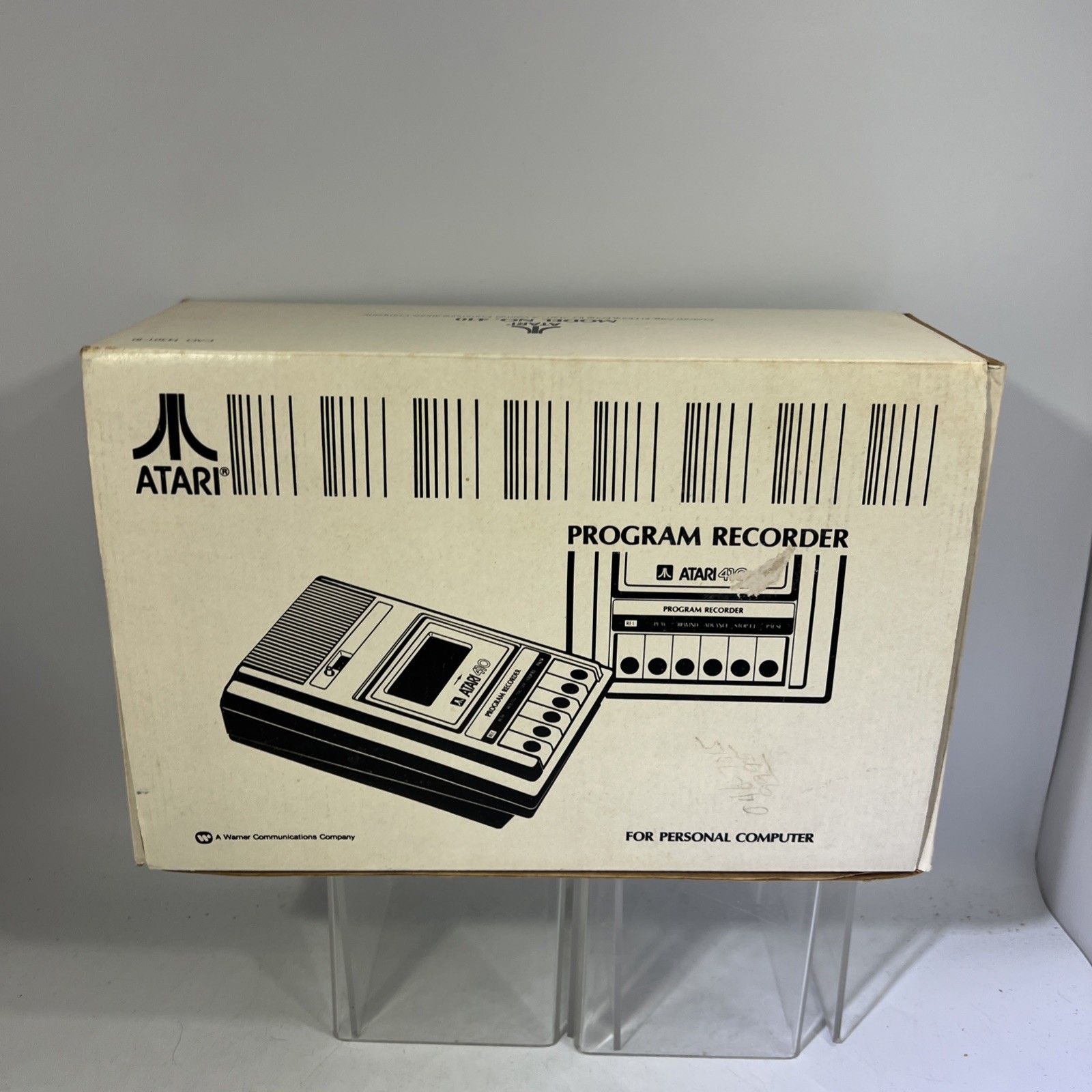Atari 410 Program Recorder Cassette Player Vintage W/Box & Manual #ML