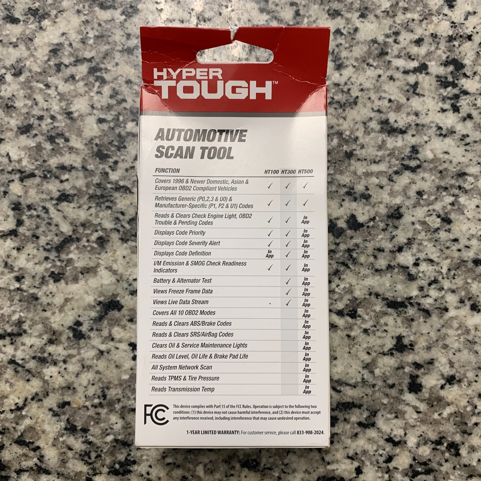 HYPER TOUGH HT300 OBD2 AUTOMOTIVE SCAN TOOL - BRAND NEW