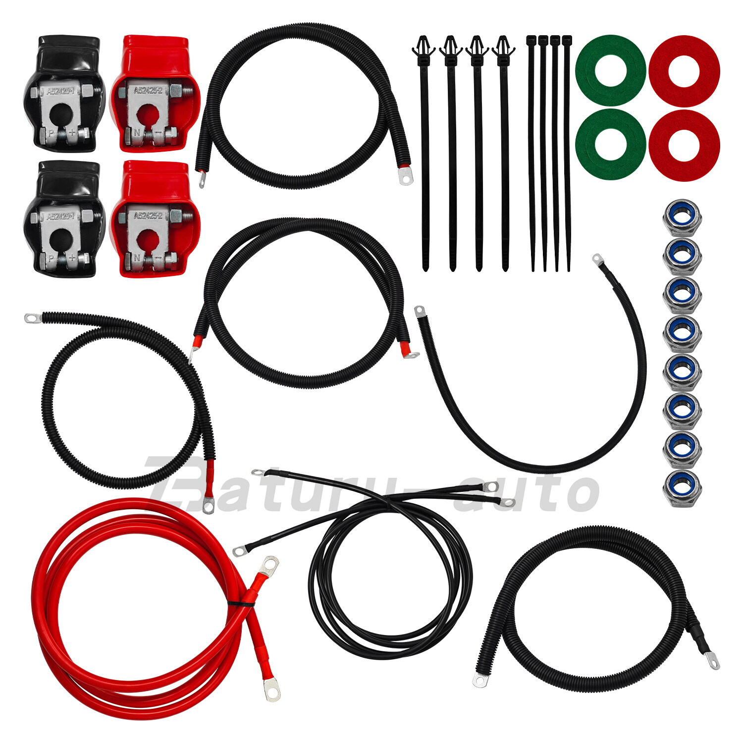 For 1999-2003 Ford 7.3L Powerstroke Diesel Battery Cable Kit Positive & Negative