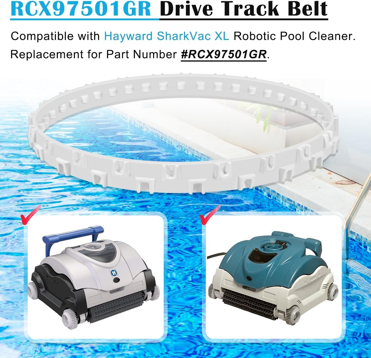 for RCX97501GR Hayward Belt Drive Track SharkVac XL Pool Cleaner AquaVac 500