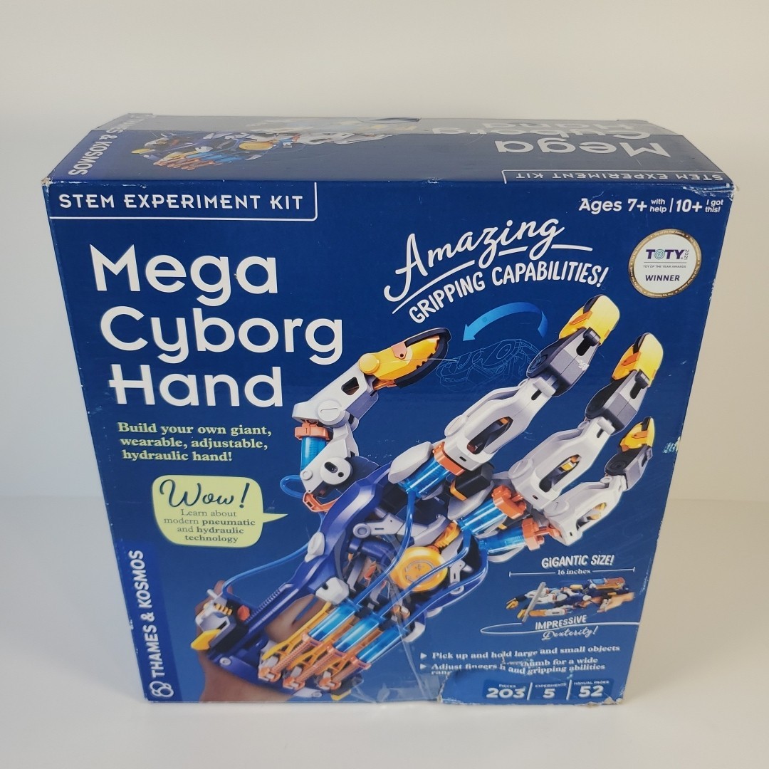 Thames & Kosmos 620501 Mega Cyborg Hand Kit - New Damaged Box READ
