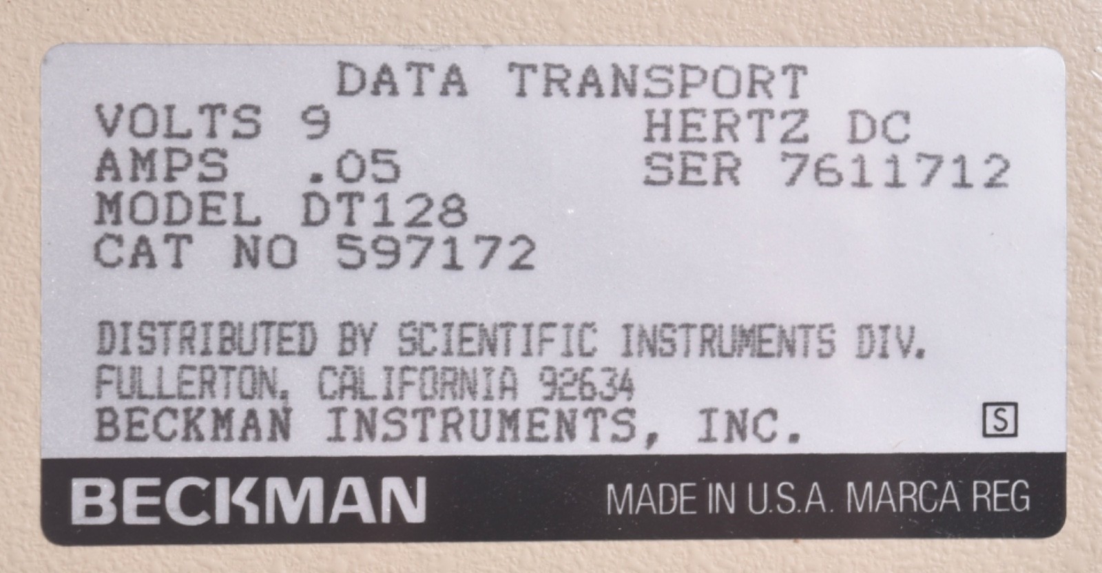 Beckman Data Transporter DT128 597172