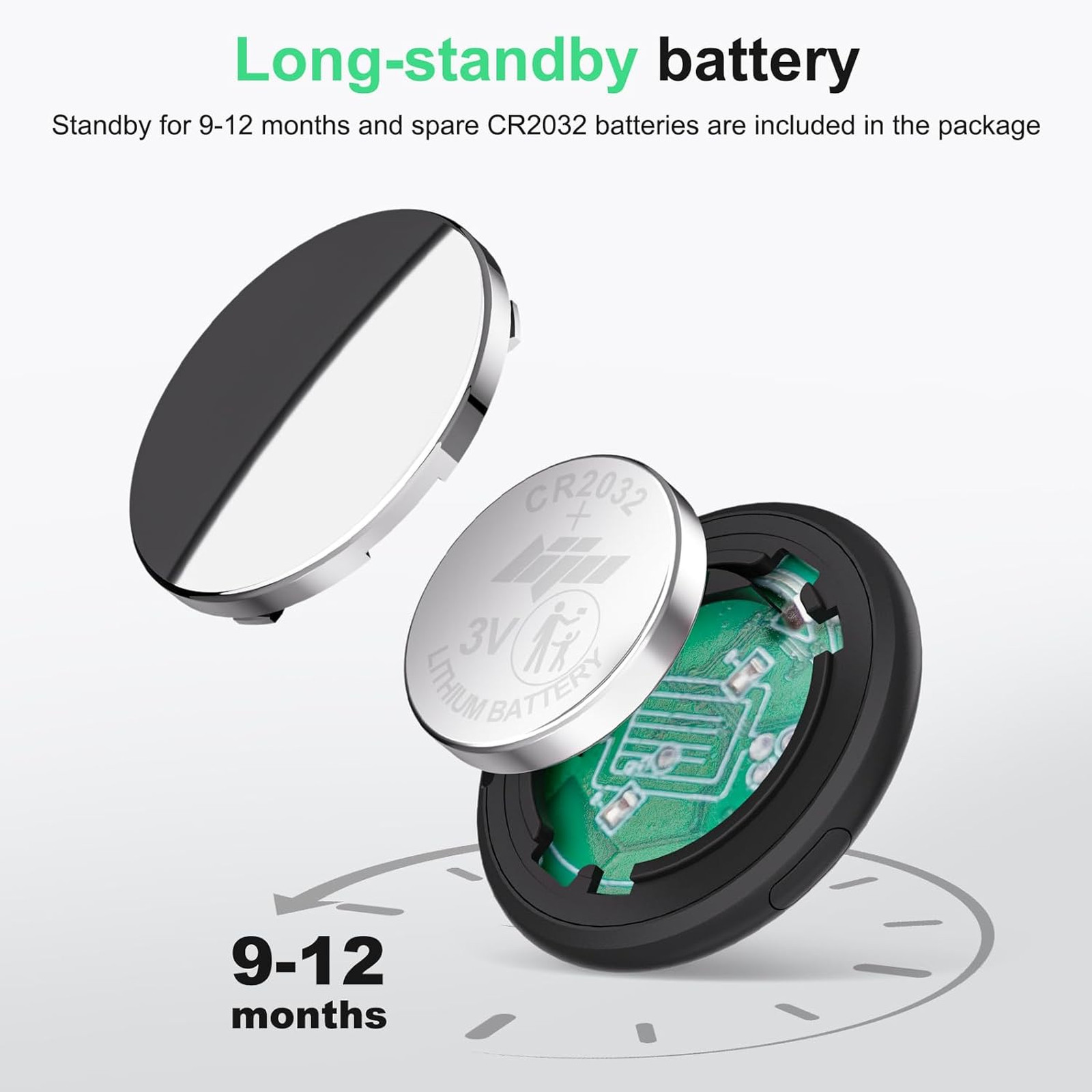 Bluetooth Tracker Tag for Apple Find My Replaceable Battery Key Luggage Wallet