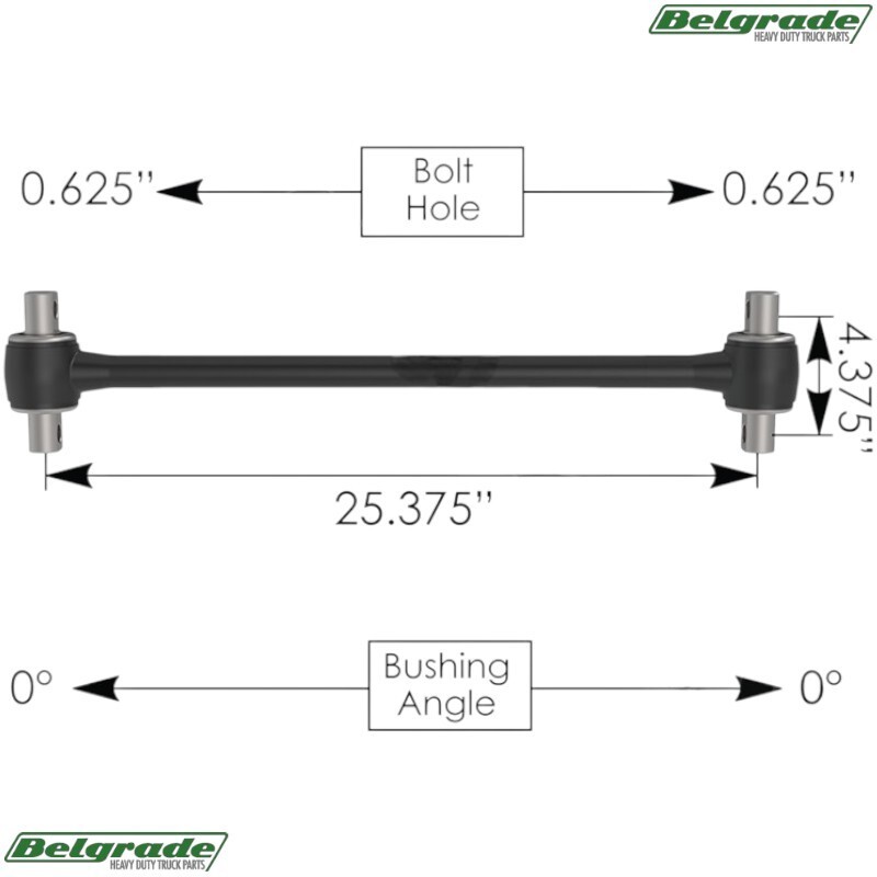 TMR533 Torque Rod 25.375in IHC/Ford 358088C1 3548381C1 4C4Z4264CA