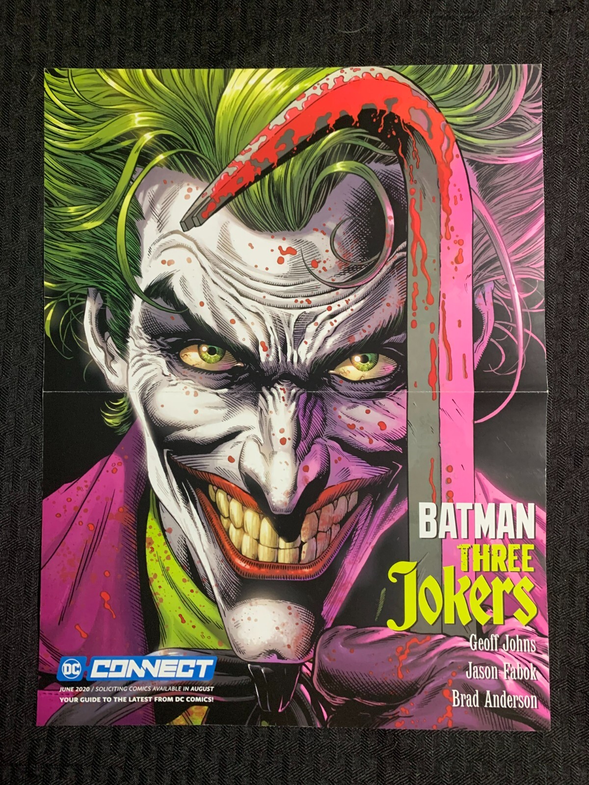 2020 BATMAN THREE JOKERS 10x13.25" DC Connect Promo Poster FVF 7.0