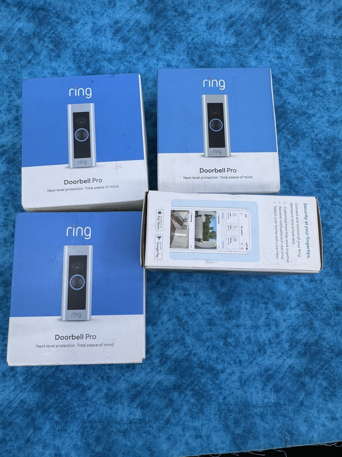 Lot of 4 Ring Wired Doorbell Pro Smart Wi-Fi HD Video 23-007371-02 B08M125RNW