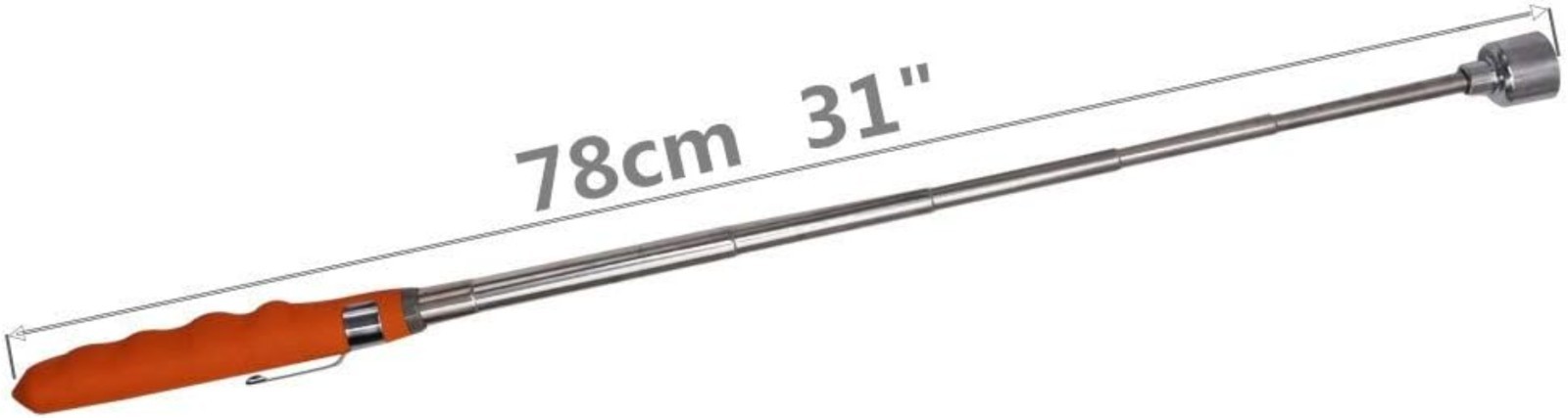Magnetic Pickup Tool - 31'' Extendable Grabber with Cushion Grip for Mechanics