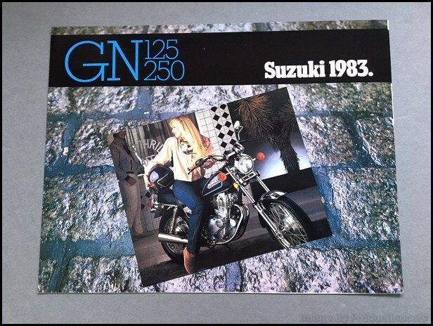 1983 Suzuki GN125 GN250 Motorcycle Bike Original Sales Brochure Folder